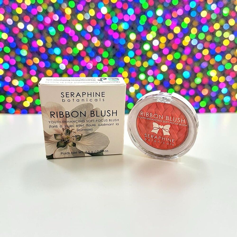 SERAPHINE BOTANICALS Ribbon Blush in Whisper (rose pink) Full Size 0.09 oz NIB - Picture 3 of 16